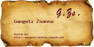 Gangetz Zsanna névjegykártya